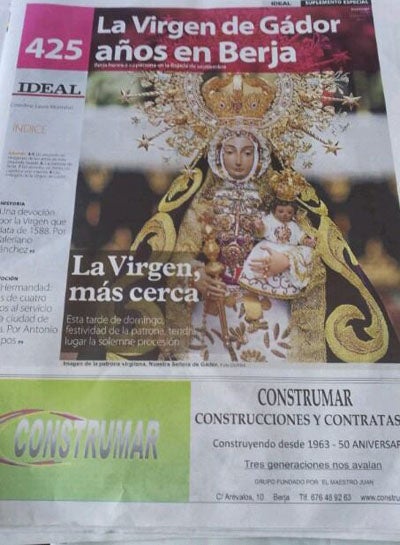 Día grande de la Virgen de Gádor en Berja