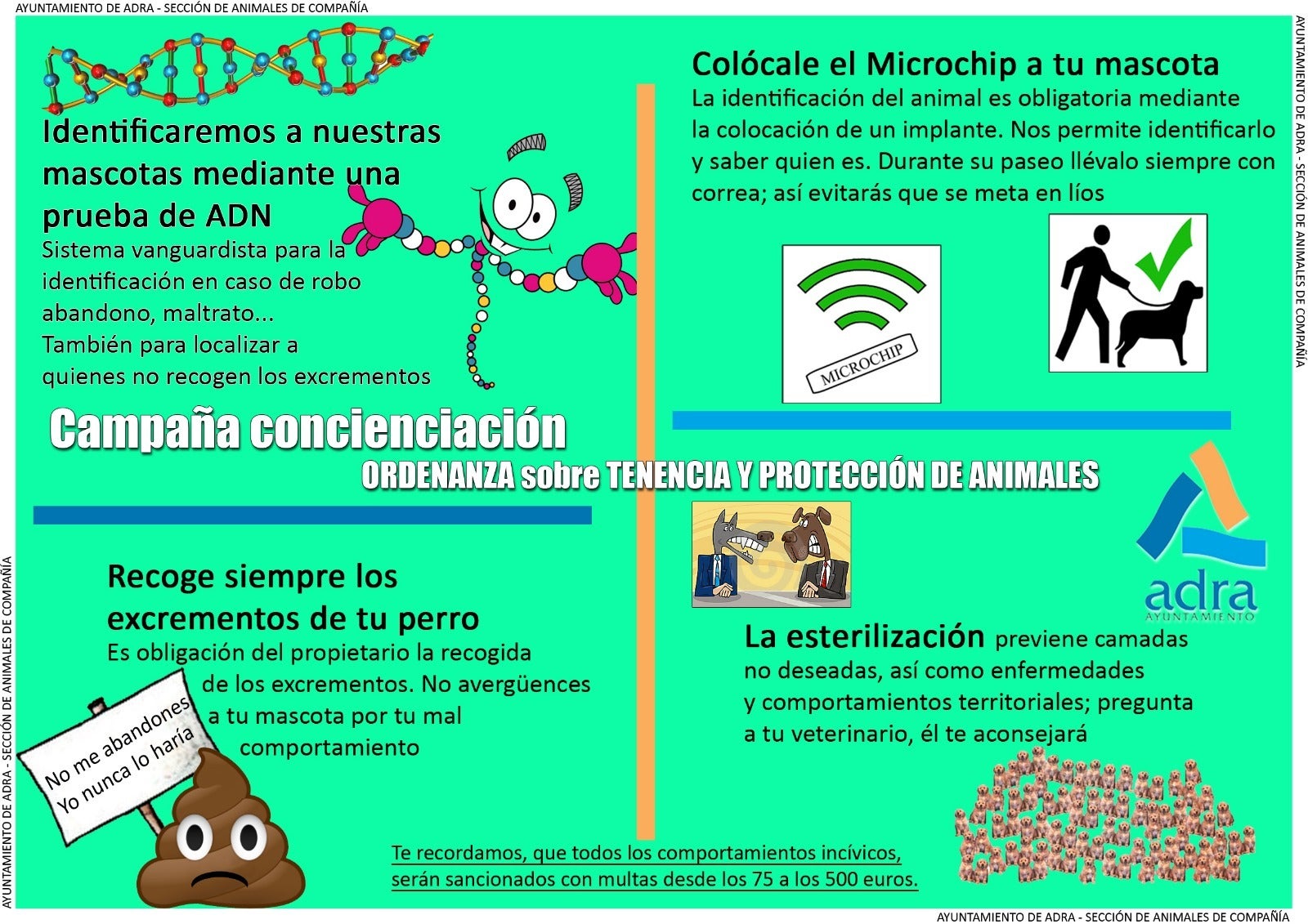 La ordenanza sobre animales se promociona a través de correo ordinario
