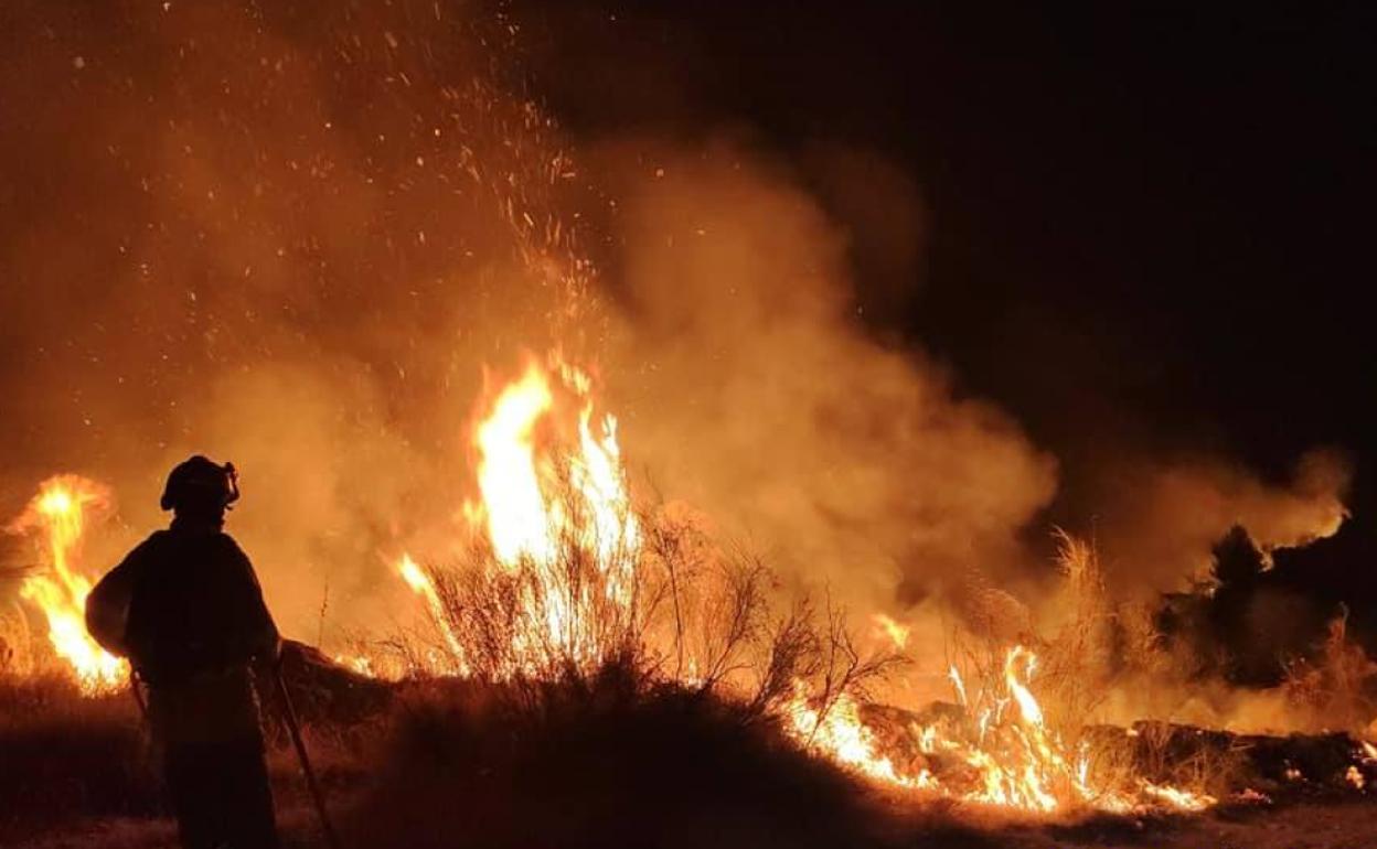 Extinguido el incendio de Bacares tras afectar a 2,3 hectáreas de pastizal y matorral