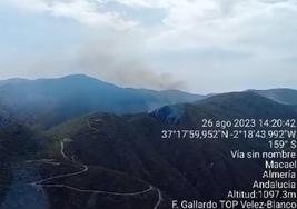 Detalle del vídeo grabado en la zona por los operativos de Infoca.