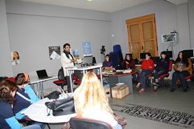 Ángel Salcedo en el Club de Lectura de Oria