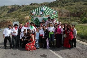 El río Almanzora acoge a familias de diversos pueblos de la comarca en San Marcos