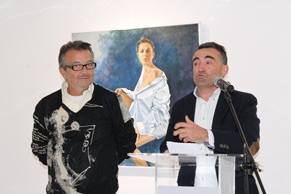 La exposición de pintura de Serafín Redondo en la Casa de la Cultura de Olula del Río