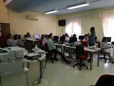 Empresarios en un curso de formación. 