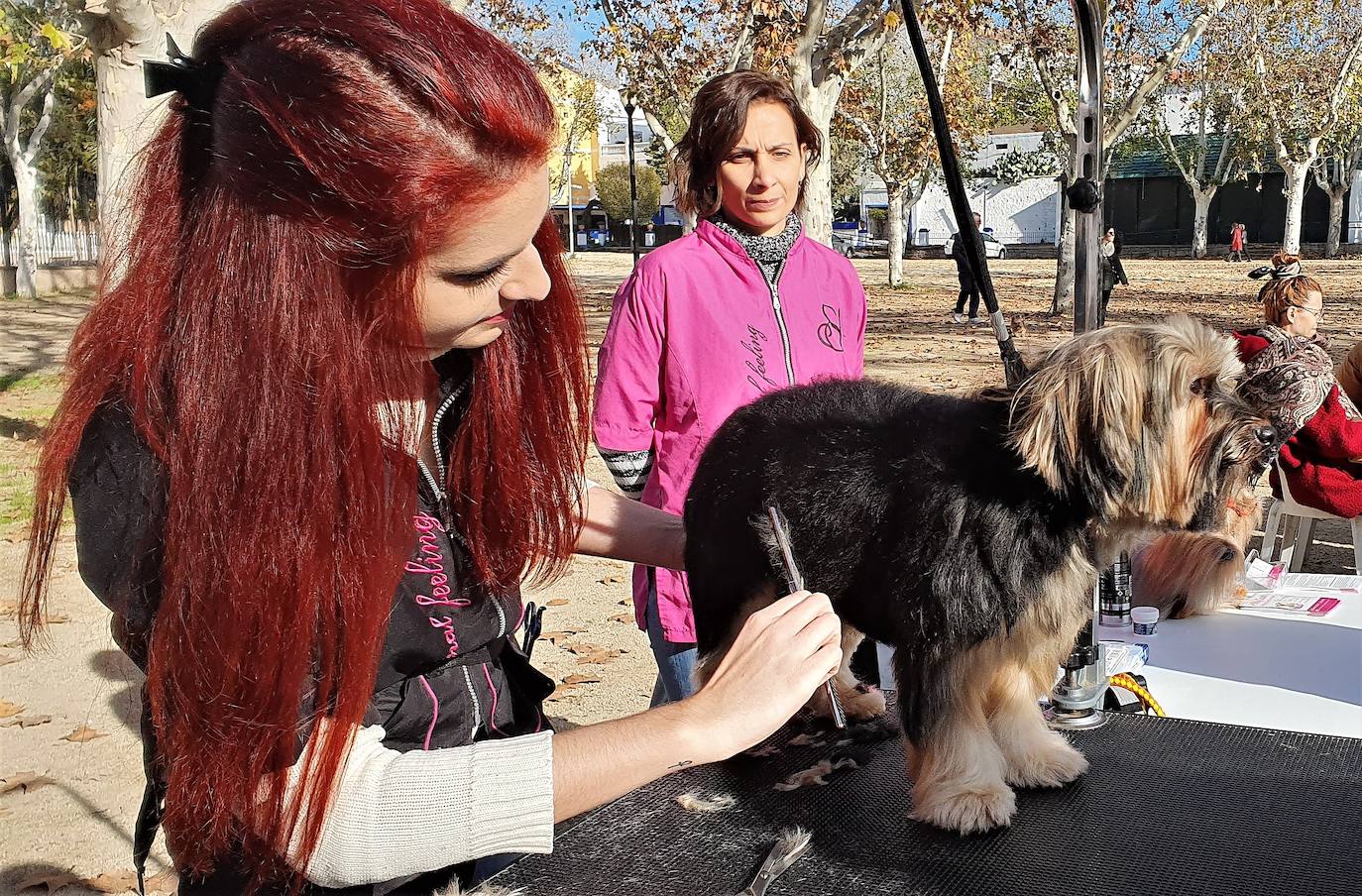 El cuidado y mimo de las mascostas fue eje ayer de las jornadas. 