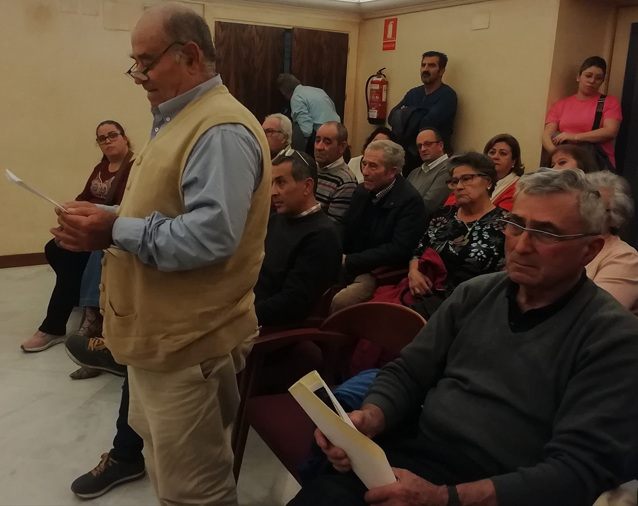 Bernardo Pérez durante su intervención en el pasado pleno. 