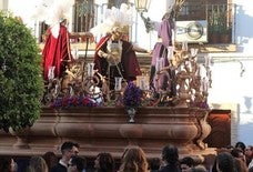 Nuestro Padre Jesús de la Sentencia en la plaza de Santa María. 