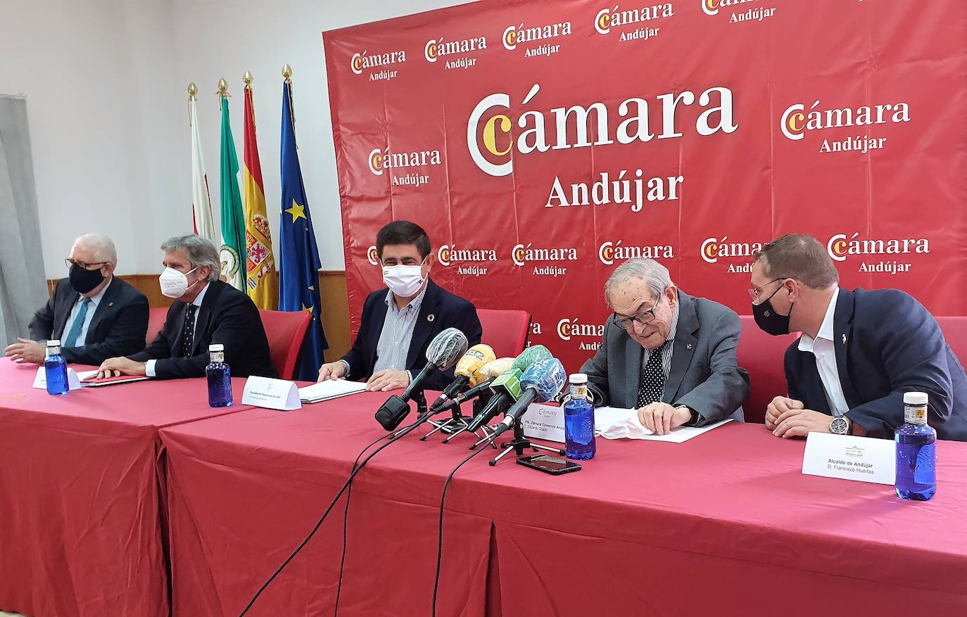 José María Villén, Javier Collado, Francisco Reyes, Eduardo Criado y Francisco Huertas. 