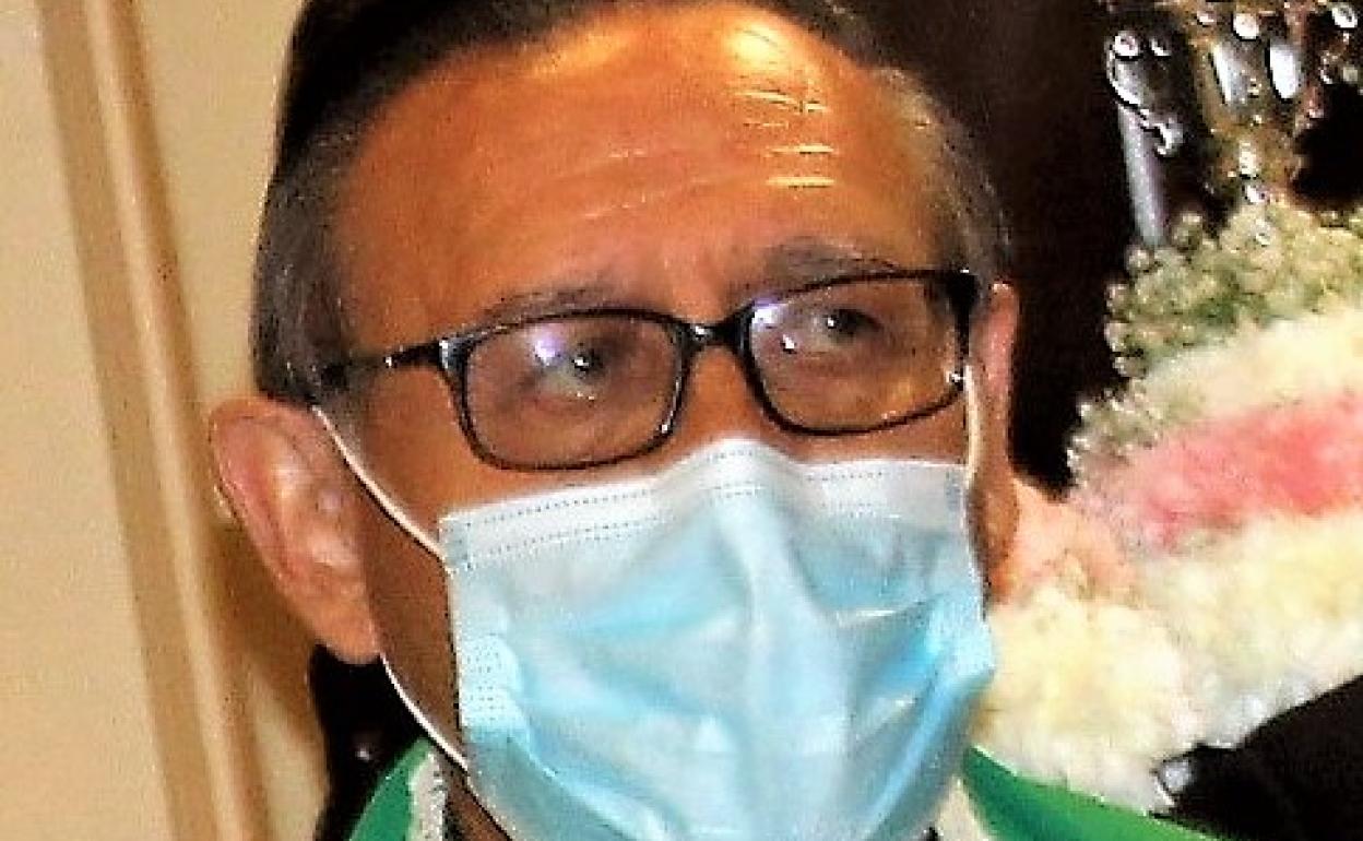 Pascual Villegas, en su última ompareecencia pública el pasado día 11 de octubre en la celebración de la Peregrinación Blanca. 