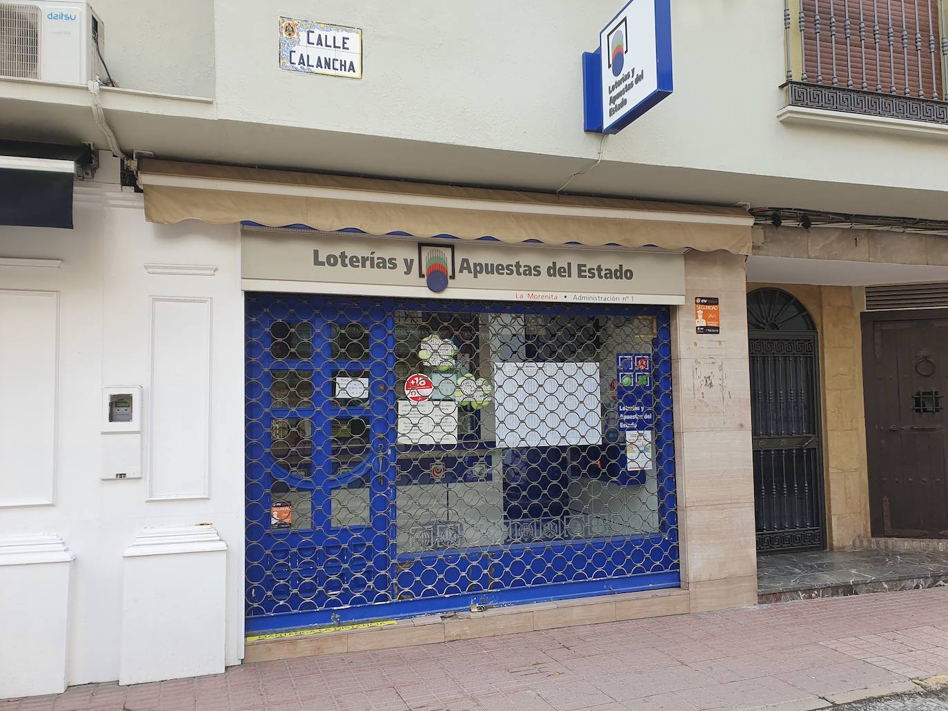 Adminstración de Lotería de la calle Calancha. 