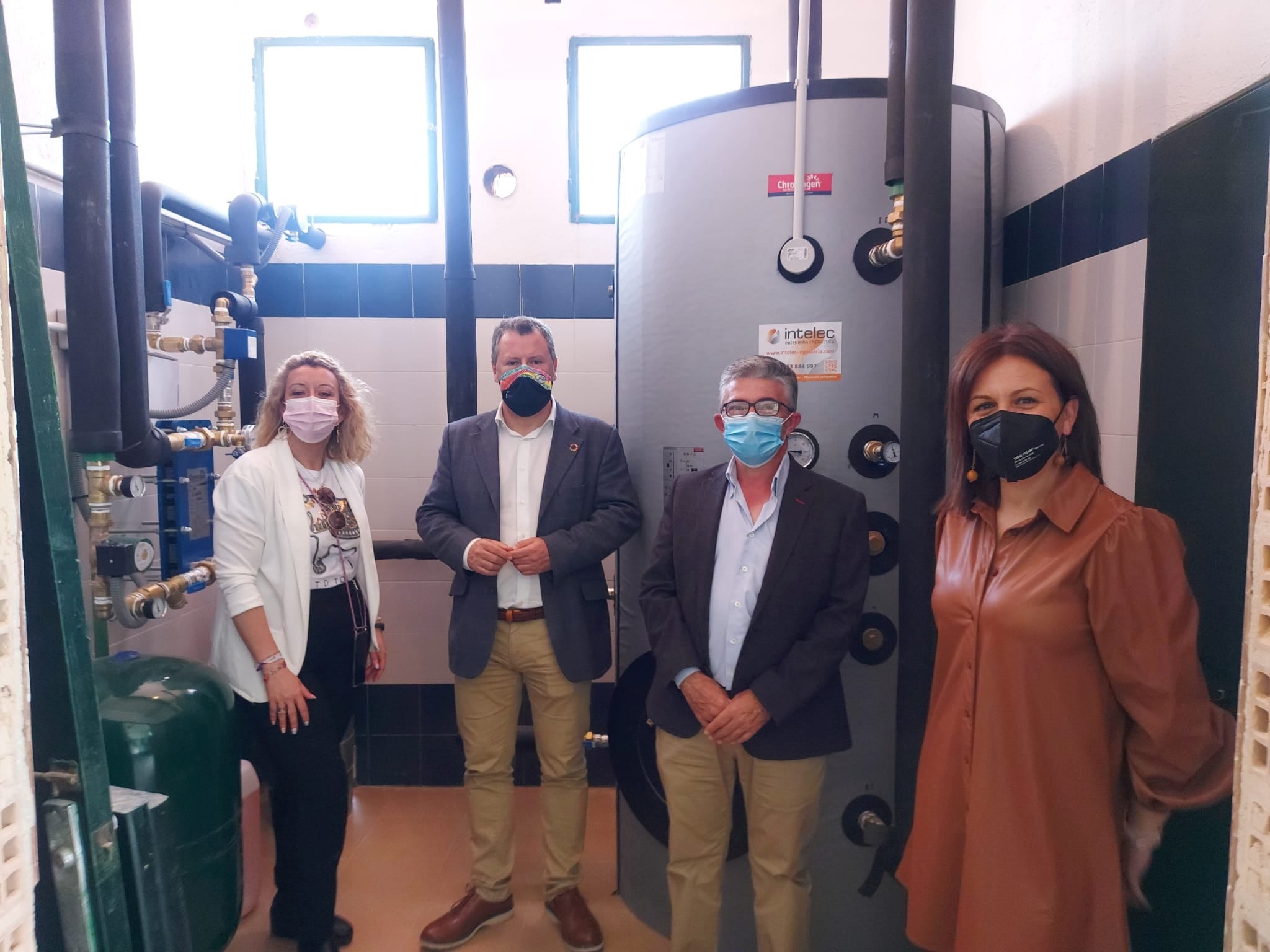 Pedro Bruno durante su visita a la localidad. 
