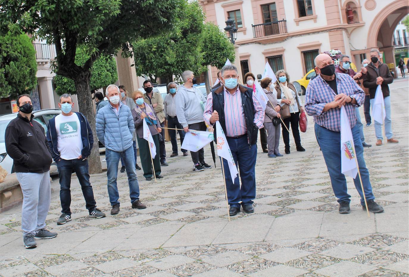 Agricultores en en una de las últimas manifestaciones. 