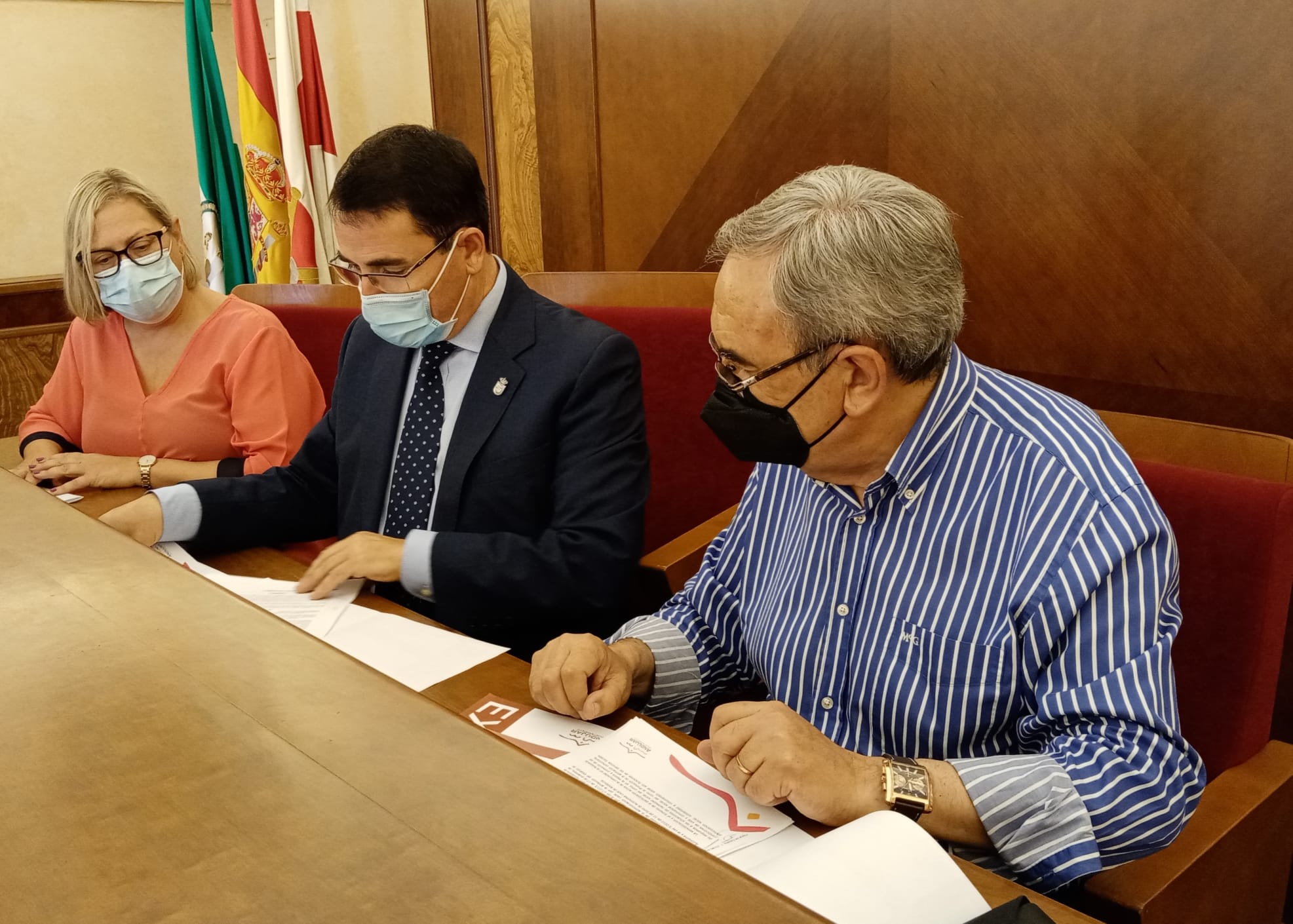 Josefa Jurado, Pedro Luis Rodríguez y José Boyano. 