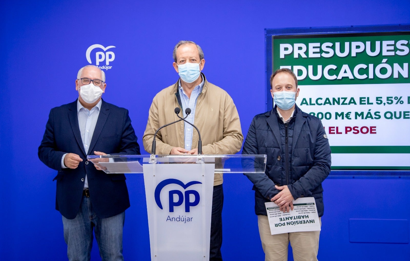 Jesús Estrella, Francisco Carmona y Erik Domínguez. 