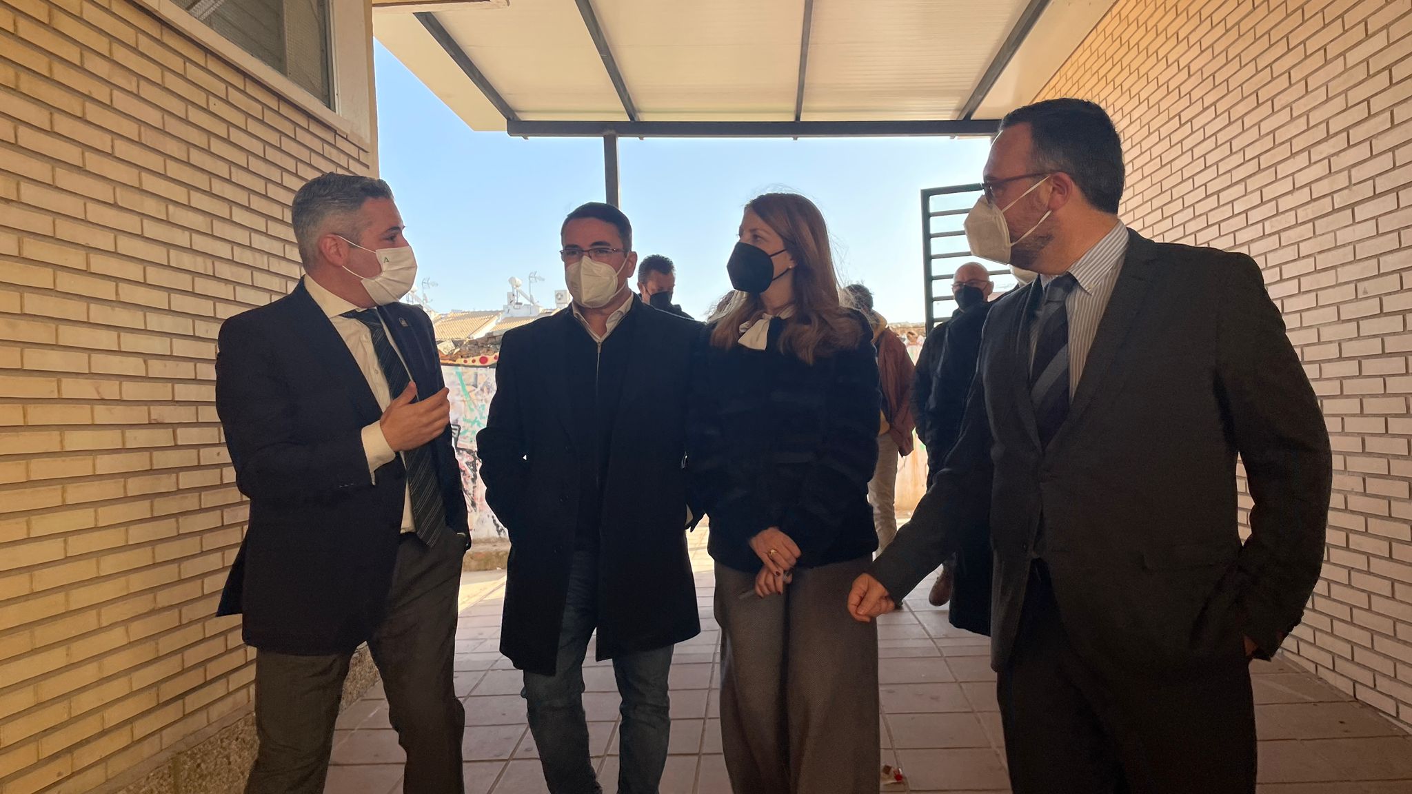 Antonio Sutil, Pedro Luis Rodrífuez, Alma Cámara y Pablo Quesada el día del anuncio del nuevo colegio San Eufrasio. 
