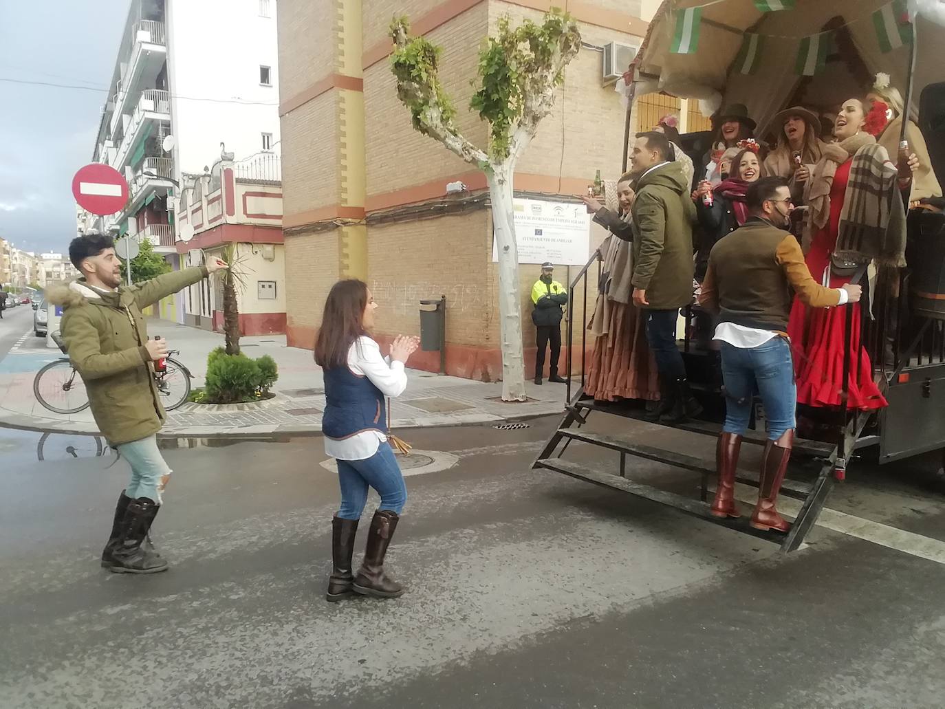 Ambiente en Andújar este sábado.