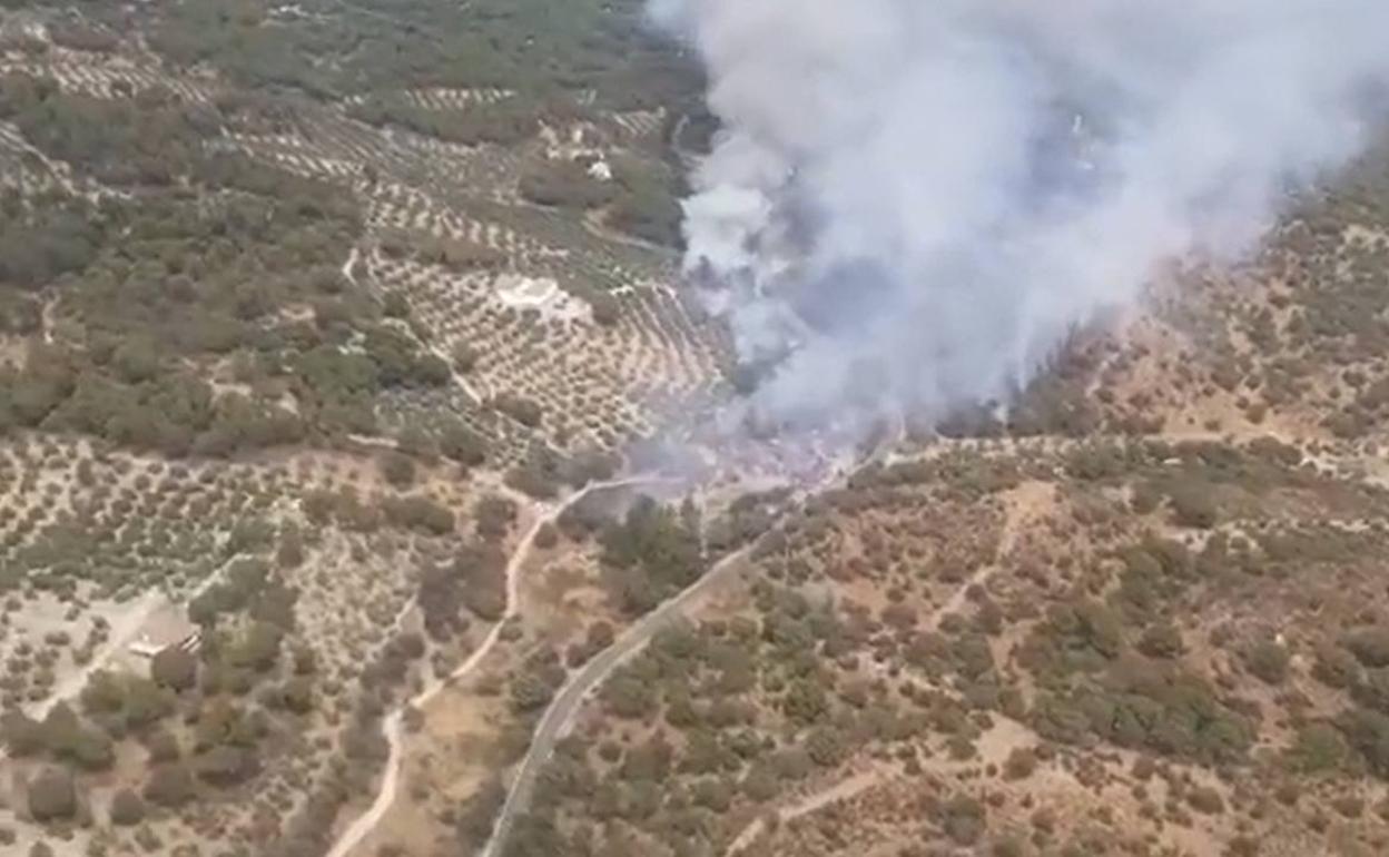 Imágenes del lugar del incendio.