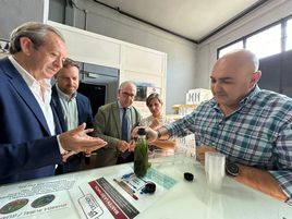 Paco Carmona, Luis Villa, Jesús Estrella, Soledad Aranda y Miguel Girón han degustado la variedad picual.