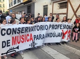 Manifestación del pasado mes de marzo por las calles de Andújar.