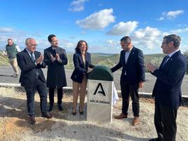 La consejera, durante si visita hoy para la reinaguración del tramo.