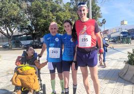 La familia Quintana esta mañana, tras la prueba.