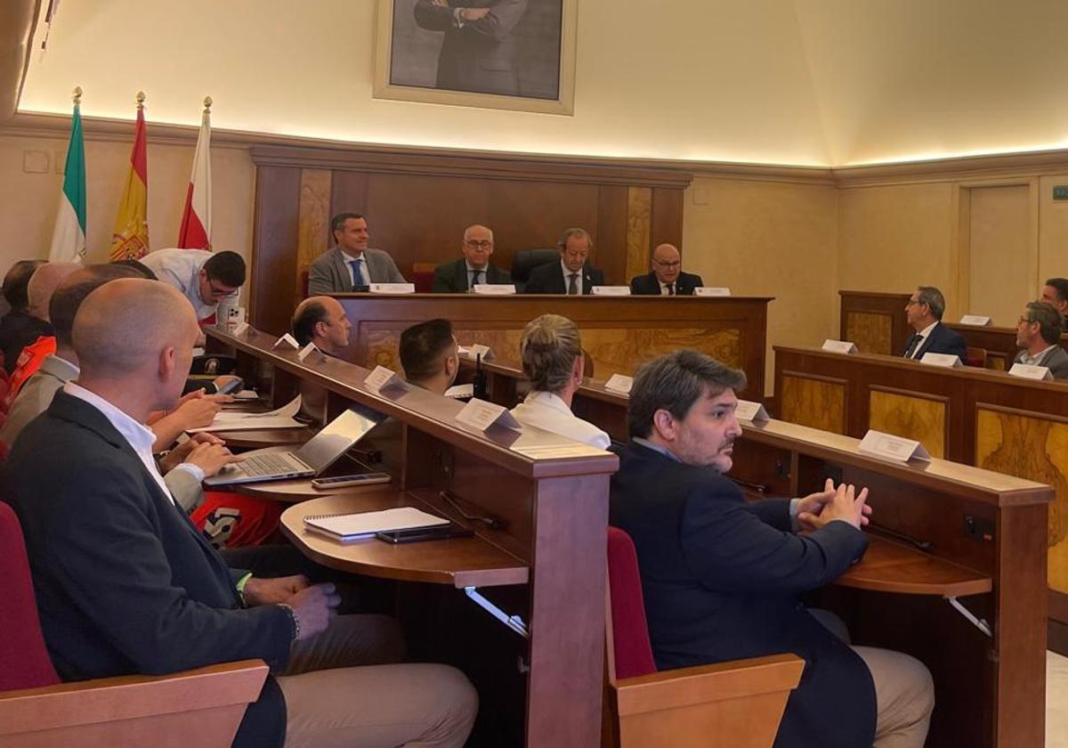 Reunión del comite técnico del Plan del Cerro, esta mañana en el Consistorio de Andújar.