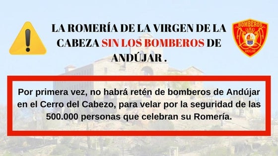 Los bomberos de Andújar deciden al final prestar sus servicios en romería