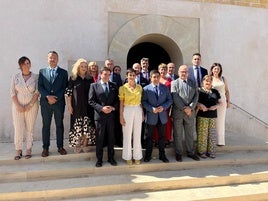 Autoridades en la inauguración hoy de la Cisterna de la Calderona.
