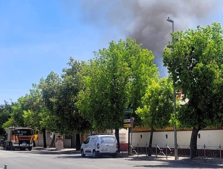 Los bomberos han conseguido controlar ya el fuego de la SAFA de Andújar