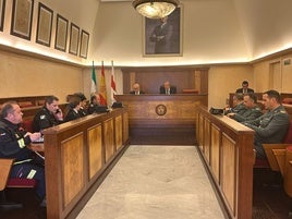 Reunión de los integrantes de la Junta Local de Seguridad Ciudadana.