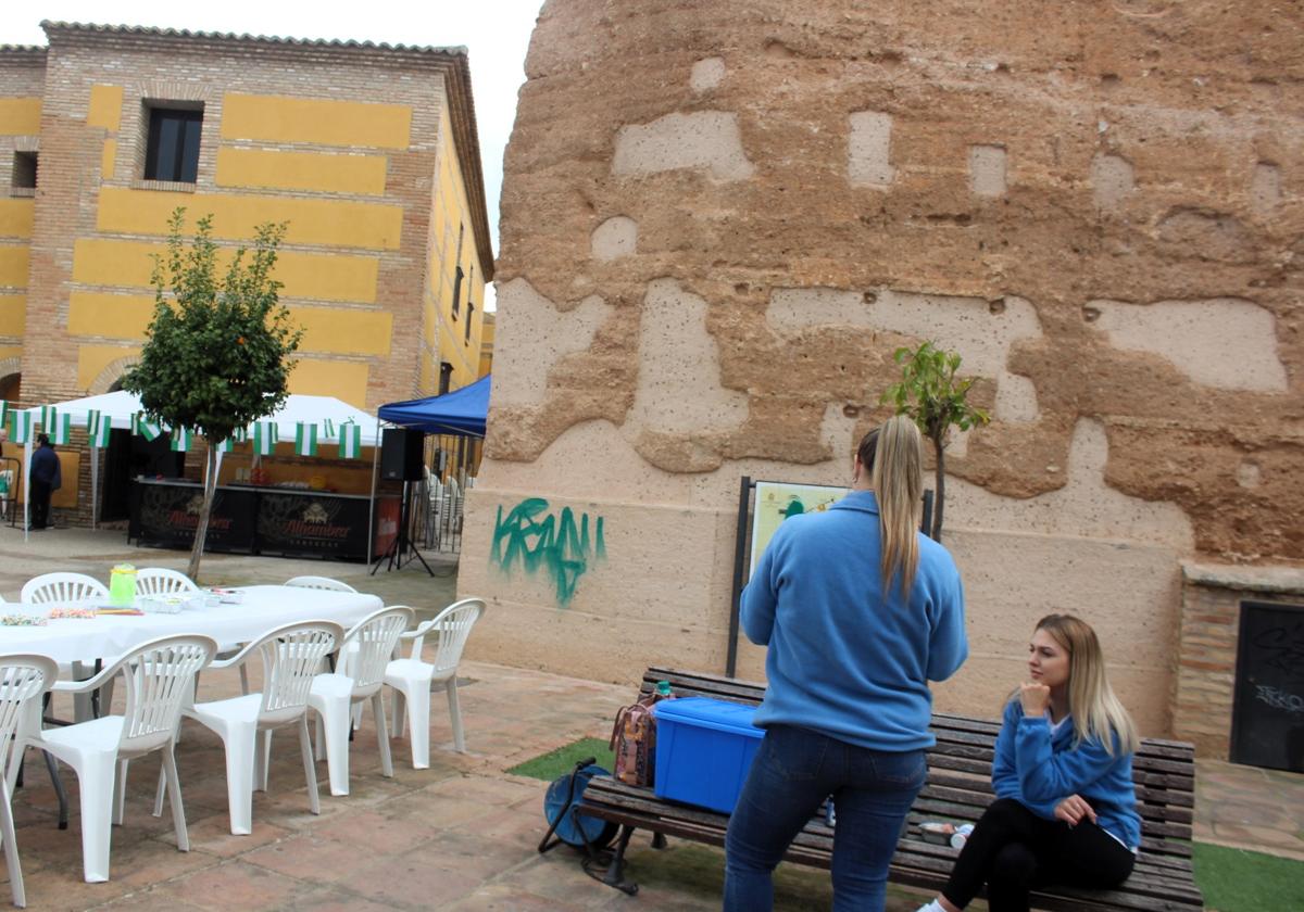 Pintada en el lienzo almohade que se ubica en el Altozano La Marquesa.
