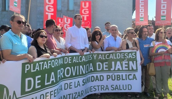 Participantes en la protesta.