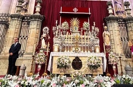 San Eufrasio presidió el altar mayor de la plaza de Santa María de Jaén junto al Santo Rostro y la Virgen del Rosario de Segura de la Sierra y la Oración en el Huerto impactó.