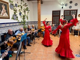 BAILE POR SEVILLANAS, ESTE VIERNES, EN LA RESIDENCIA DE CÁRITAS Y EN EL PALACIO DE LOS NIÑOS DE DON GOME.