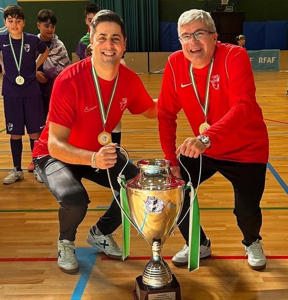 Los técnicos andujareños Andrés Aldehuela, padre e hijo, logran el campeonato andaluz de fútbol sala con la selección alevín de Jaén