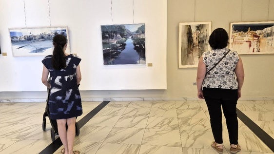 Una veintena de cuadros del XV Certamen de Pintura Rápida Luis Aldehuela se exponen en la Casa de Cultura