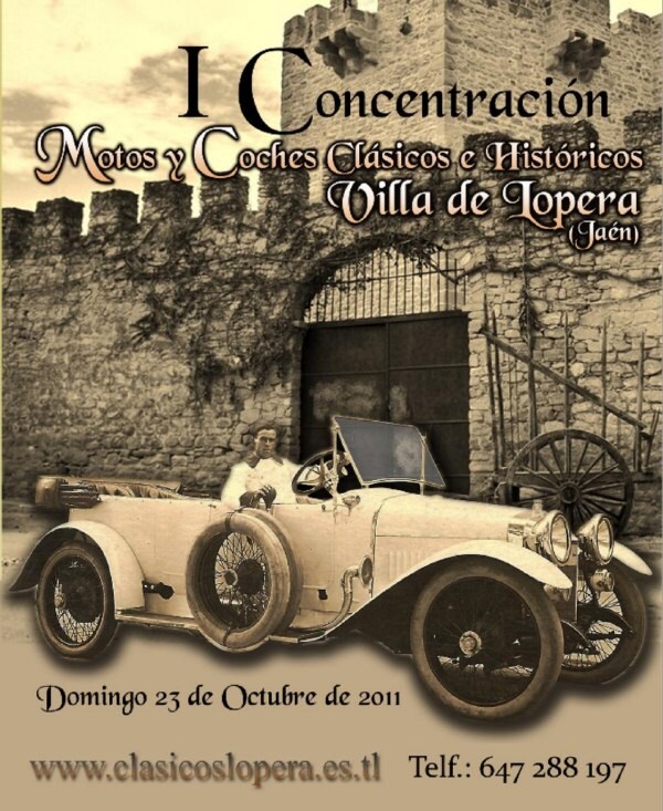 Concentración de vehículos históricos en Lopera