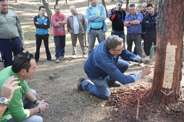 23 vecinos aprenden las técnicas de la resinación sostenible en un curso municipal