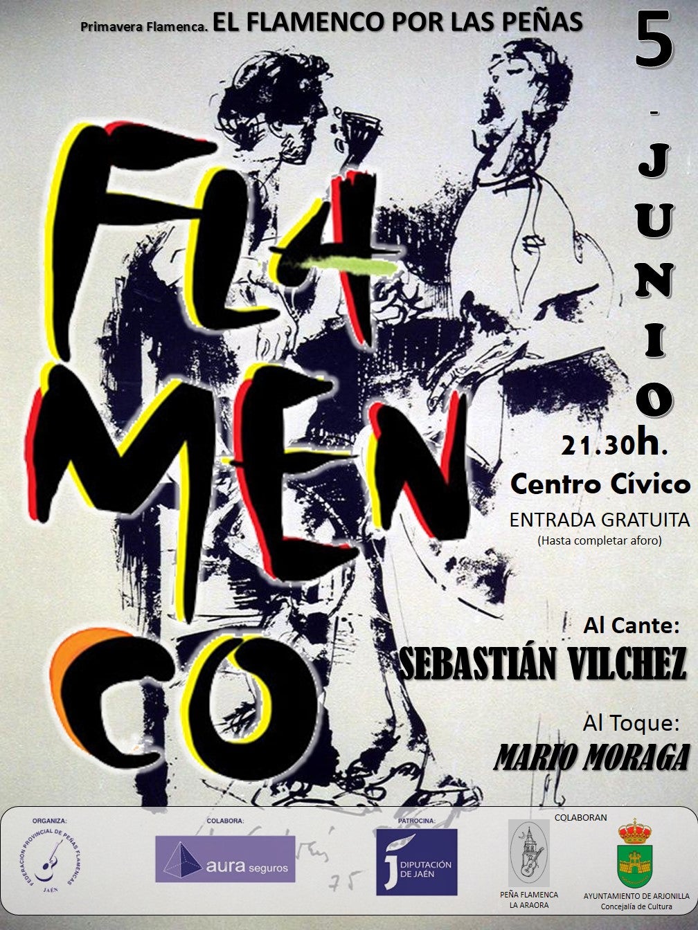 Viernes flamenco en Arjonilla con Sebastián Vilches y Mario Moraga
