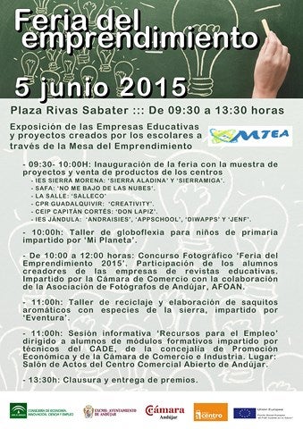 Escolares de 6 centros exhibirán sus proyectos de empresas en la Feria del Emprendimiento