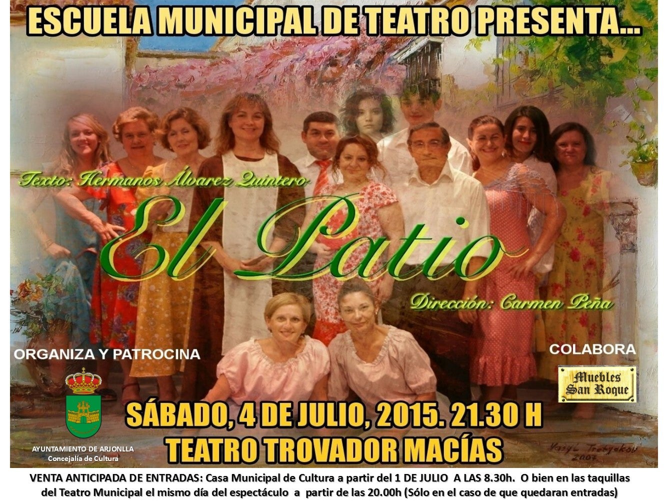 La Escuela Municipal de Teatro de Arjonilla concentra un año de trabajo con la obra El Patio