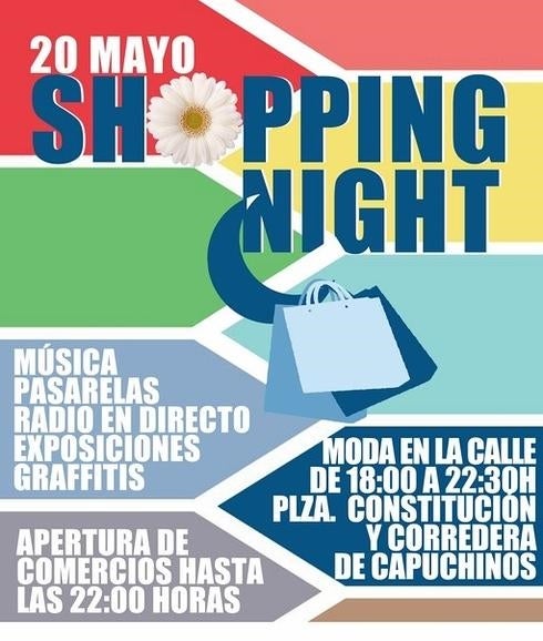 Imagen anunciadora de la edición de primavera de Andújar Shopping Night 