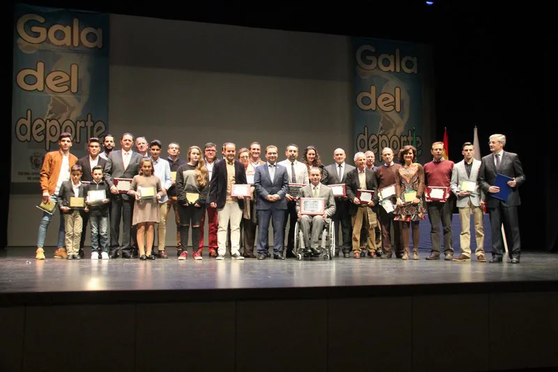 Galardonados y nominados en la XXXII edición de la Gala del Deporte de Andújar. 