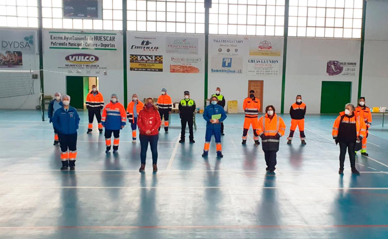 Dispositivo humano que participó en el cribado realizado en Huéscar
