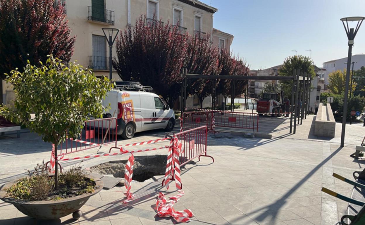 Plaza de las Eras, donde se cree que esta la averia 