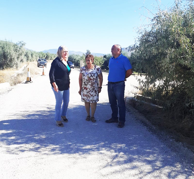 Visita al camino en obras