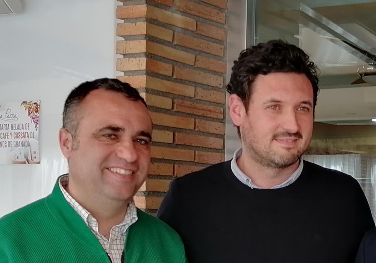 Francis Rodriguez, presidente del PP de Granada y Roberto González, candidato a la alcaldía de Caniles