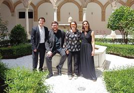 Cuarteto Iberia, ganador del concurso Antón García Abril, posa en el Claustro de Santo Domingo