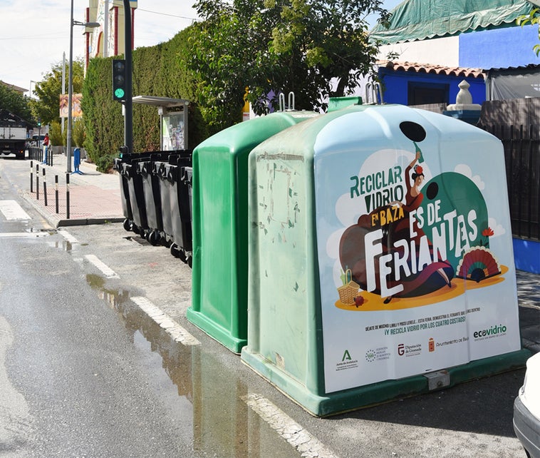 Campaña de reciclado de vidrio en la Feria de Baza