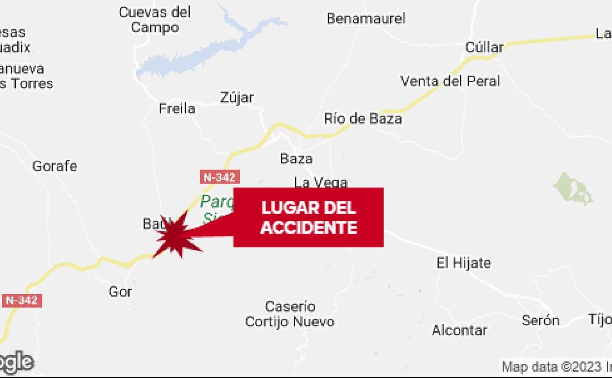 Tres heridos tras chocar un turismo y una furgoneta en la A-92 a la altura de Baza